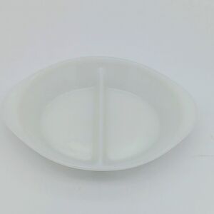 Vintage Glasbake J 2352 Solid milk glass serving dish